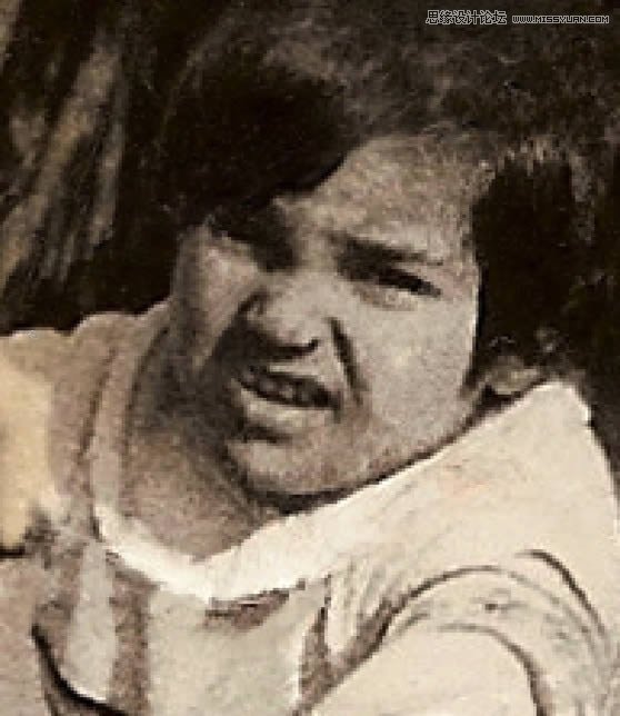 Photoshop修复严重损毁的老照片