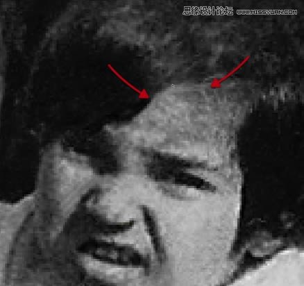 Photoshop修复严重损毁的老照片