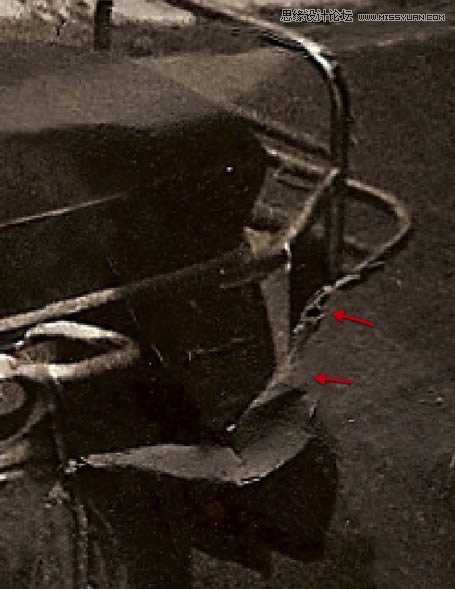 Photoshop修复严重损毁的老照片