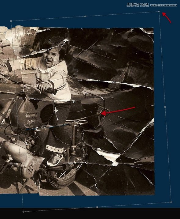 Photoshop修复严重损毁的老照片