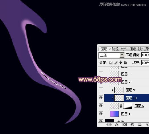 Photoshop绘制烟雾组成创意心形教程