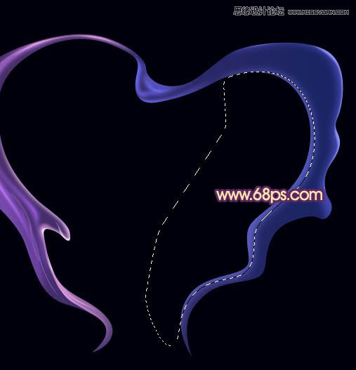 Photoshop绘制烟雾组成创意心形教程