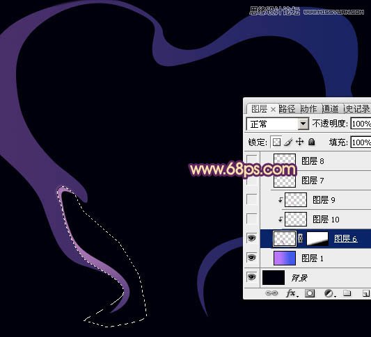 Photoshop绘制烟雾组成创意心形教程