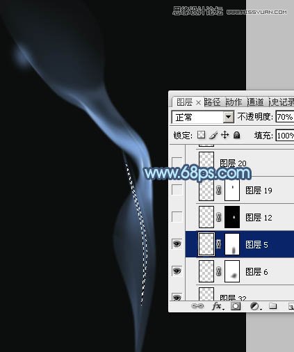 Photoshop设计飘逸的艺术烟雾效果图