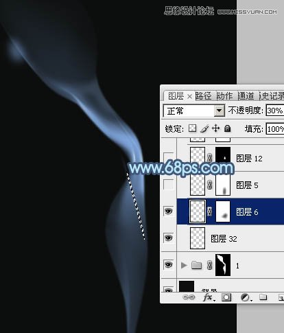 Photoshop设计飘逸的艺术烟雾效果图