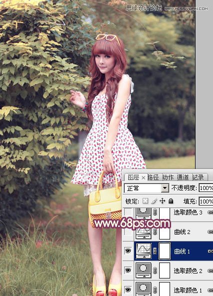 Photoshop调出林中女孩温馨的柔美肤色