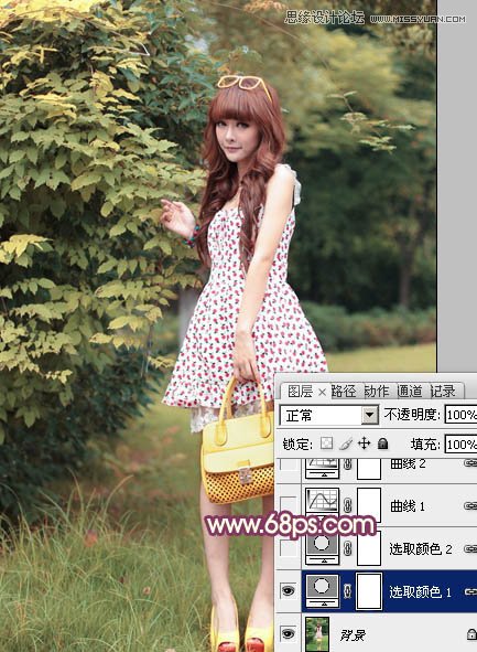 Photoshop调出林中女孩温馨的柔美肤色