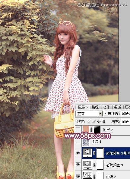 Photoshop调出林中女孩温馨的柔美肤色