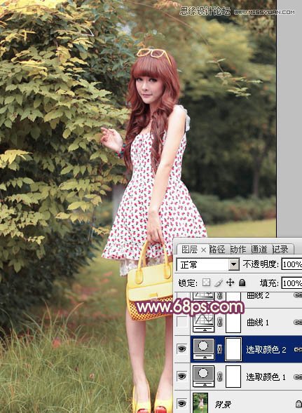 Photoshop调出林中女孩温馨的柔美肤色