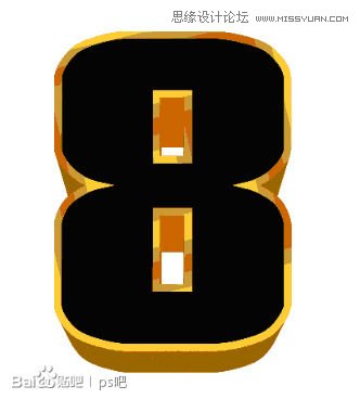 Photoshop制作海报中的黄金立体字教程