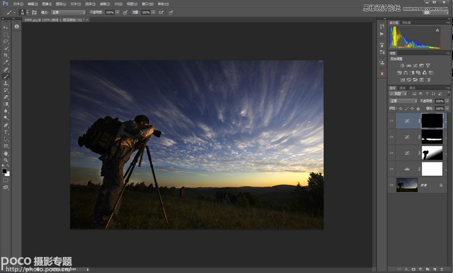 Photoshop使用调整层修复平淡乏味的风景照片