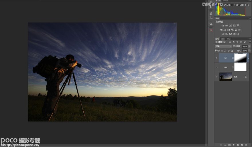 Photoshop使用调整层修复平淡乏味的风景照片