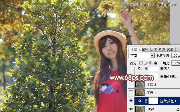 Photoshop调出女孩照片另类的淡红色调