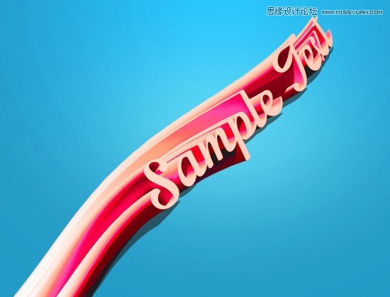 Photoshop轻松设计3D水果效果艺术字教程