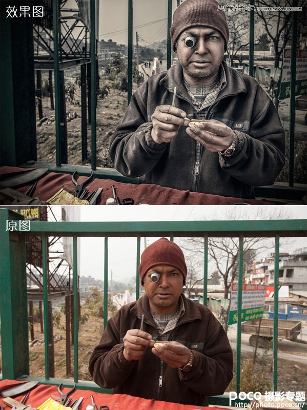 Photoshop调出人像照片超酷的金属暗色效果
