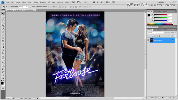 Photoshop制作重影效果的3D电影海报
