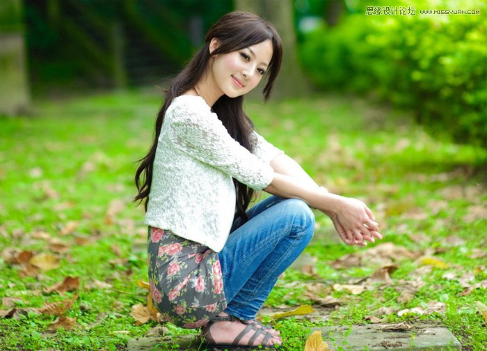 Photoshop调出美女果子日系柔美效果