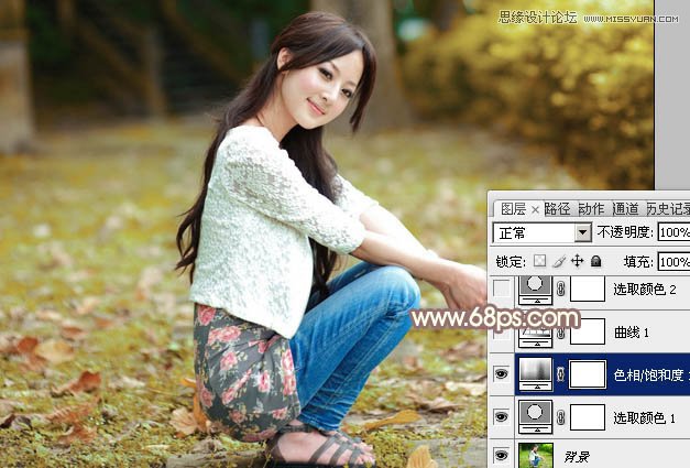 Photoshop调出美女果子日系柔美效果