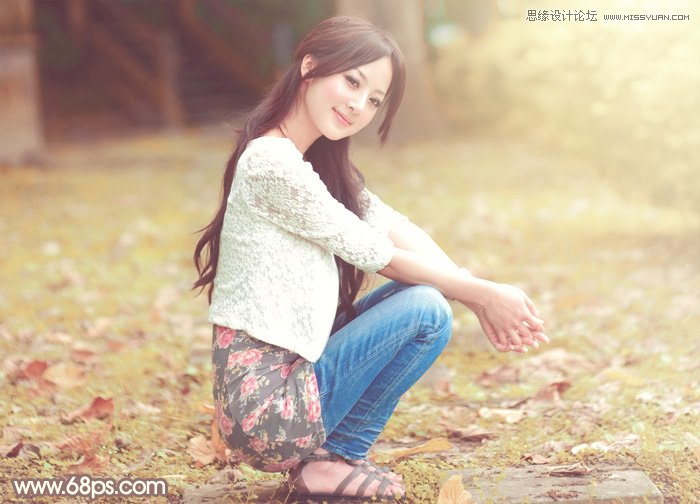 Photoshop调出美女果子日系柔美效果