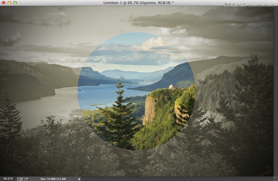 Photoshop制作绚丽光线效果的风景大图