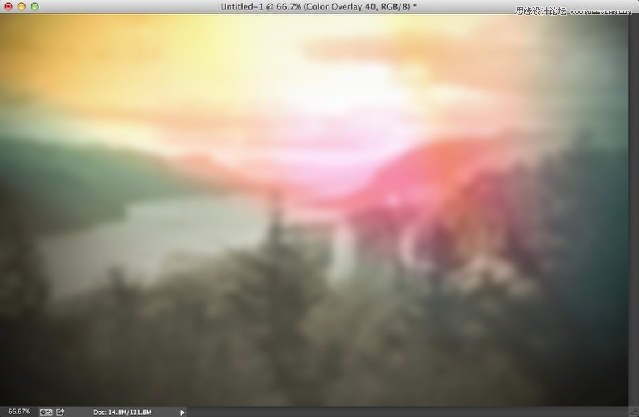 Photoshop制作绚丽光线效果的风景大图