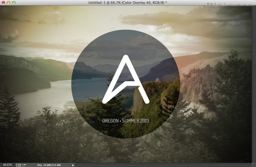 Photoshop制作绚丽光线效果的风景大图