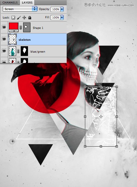 Photoshop合成时尚立体效果的个性海报