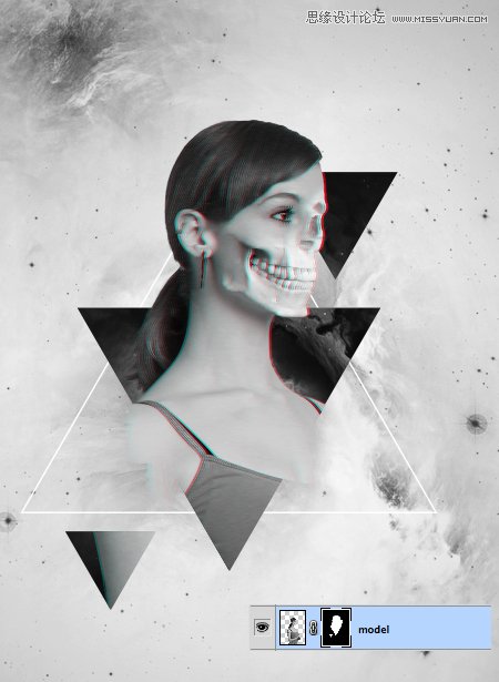 Photoshop合成时尚立体效果的个性海报