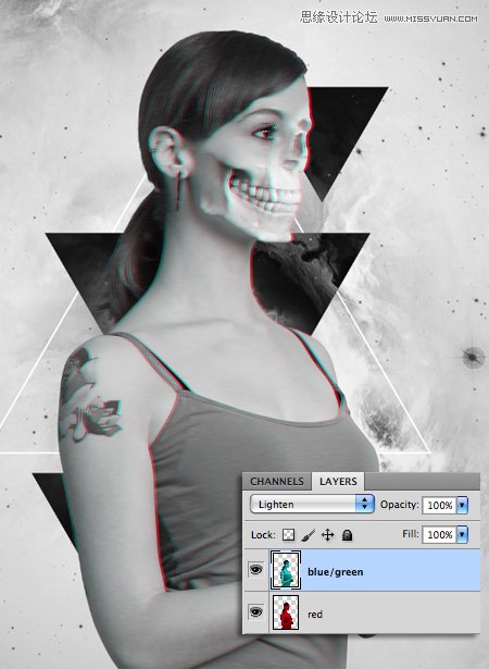 Photoshop合成时尚立体效果的个性海报