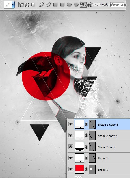 Photoshop合成时尚立体效果的个性海报