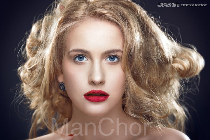 Photoshop使用双曲线给美女人像磨皮
