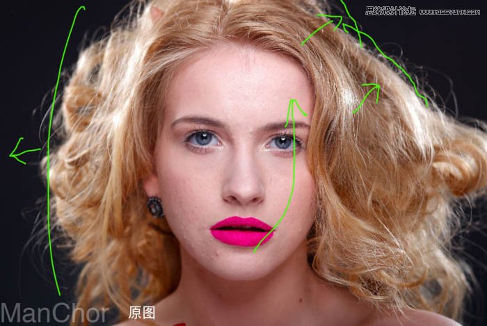 Photoshop使用双曲线给美女人像磨皮