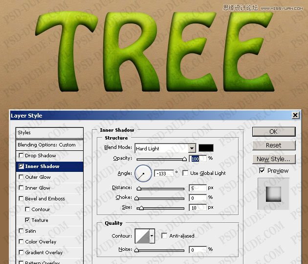 Photoshop制作超酷的树藤装饰立体字教程