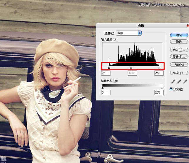 Photoshop调出数码照片欧美褐色调