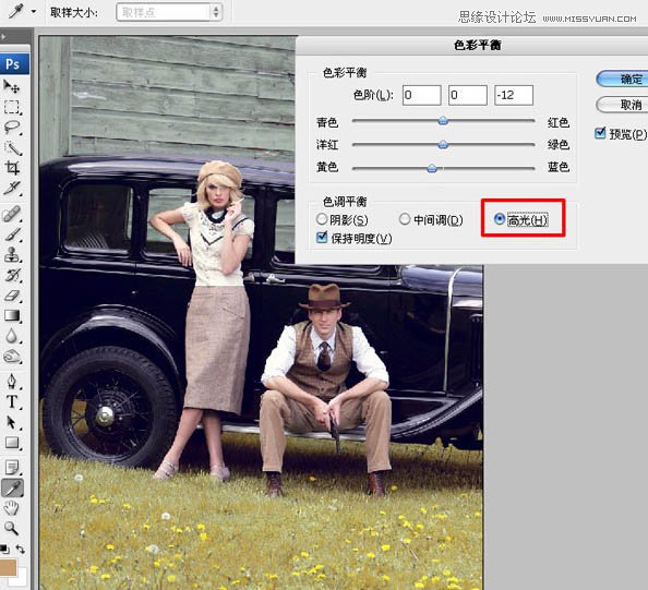 Photoshop调出数码照片欧美褐色调