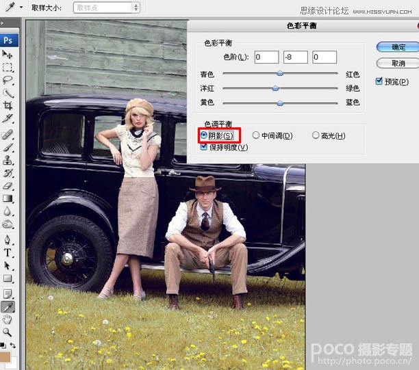 Photoshop调出数码照片欧美褐色调