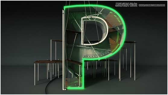 Photoshop结合C4D制作三维立体艺术字