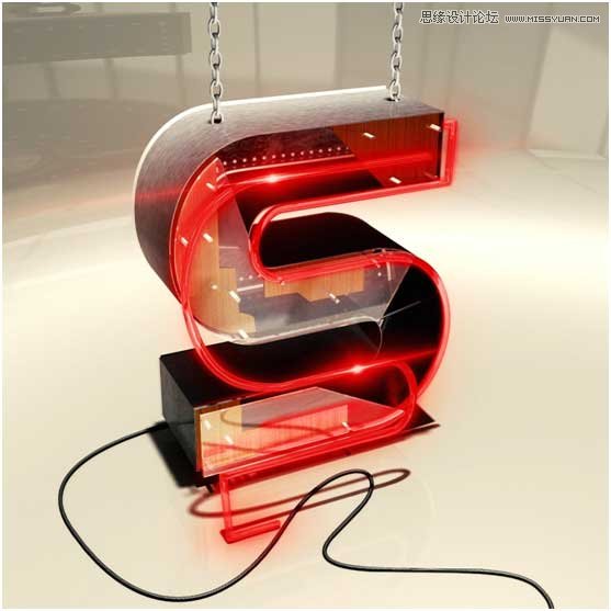 Photoshop结合C4D制作三维立体艺术字