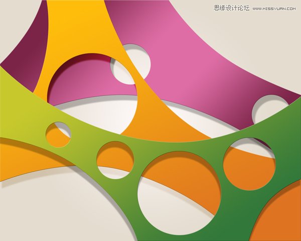 Photoshop创建简洁绚丽的几何组合背景