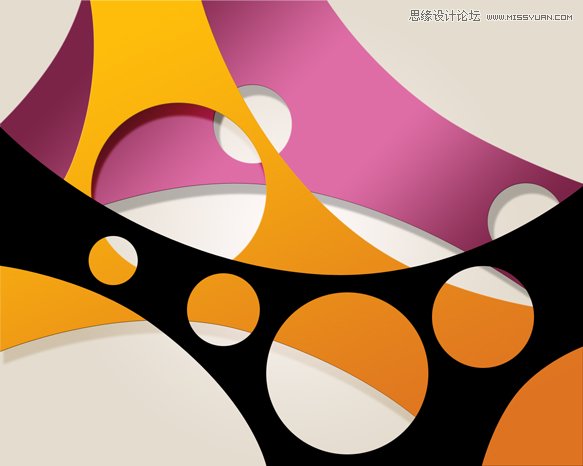 Photoshop创建简洁绚丽的几何组合背景