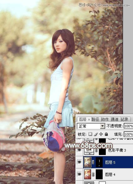 Photoshop调出果子美女照片淡淡的黄色调