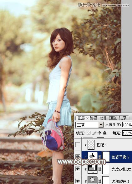 Photoshop调出果子美女照片淡淡的黄色调