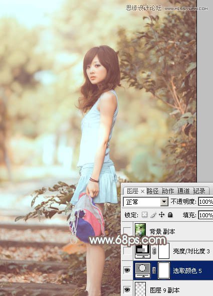 Photoshop调出果子美女照片淡淡的黄色调