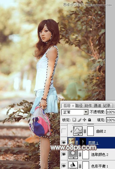 Photoshop调出果子美女照片淡淡的黄色调