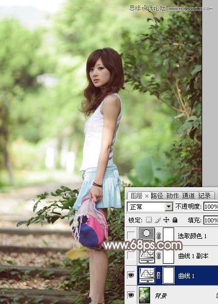 Photoshop调出果子美女照片淡淡的黄色调