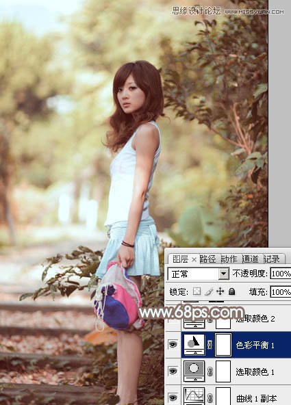 Photoshop调出果子美女照片淡淡的黄色调