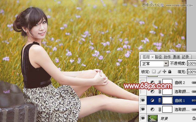 Photoshop调出美女照片柔柔的淡黄色调