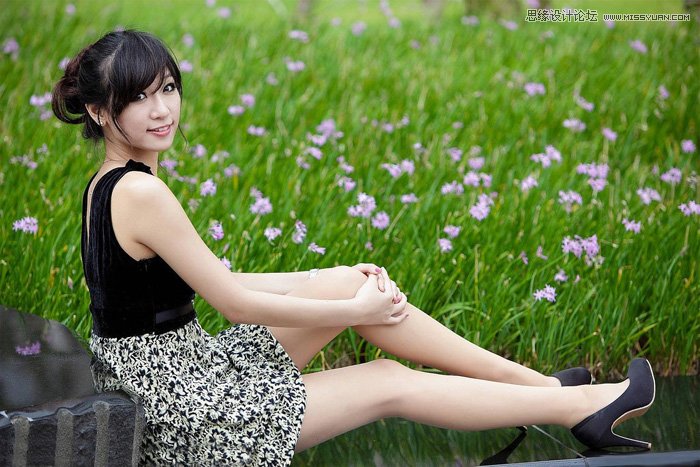 Photoshop调出美女照片柔柔的淡黄色调
