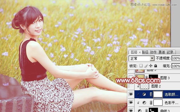 Photoshop调出美女照片柔柔的淡黄色调