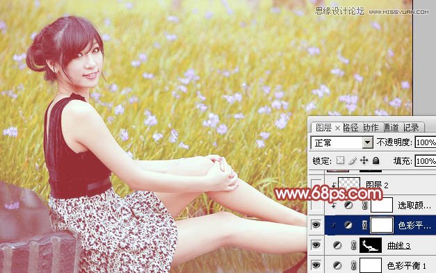 Photoshop调出美女照片柔柔的淡黄色调